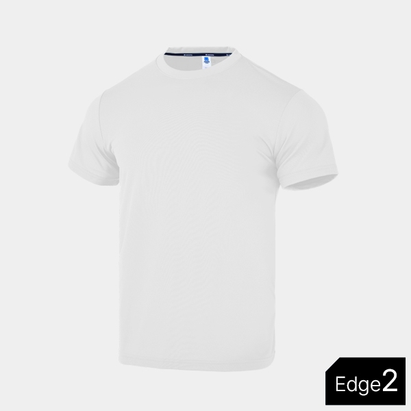 Cool Round T-shirts Edge2_White